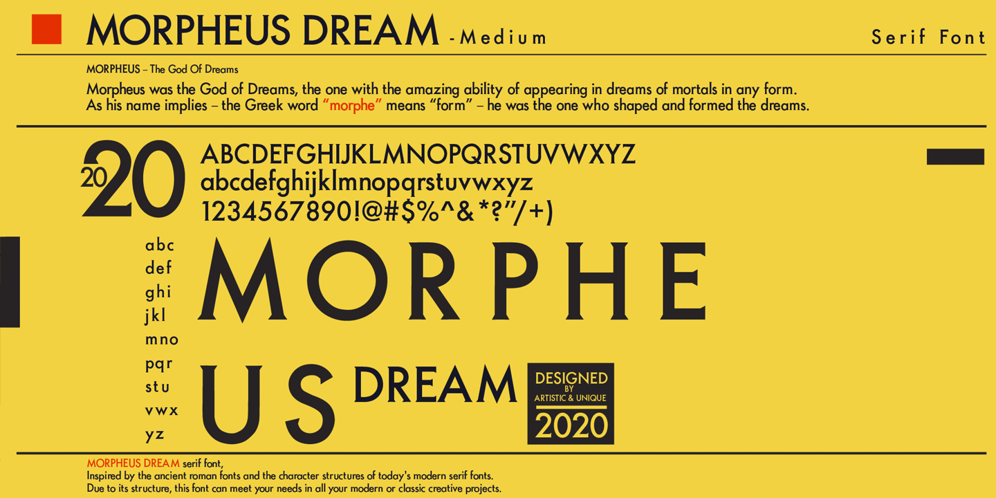 Пример шрифта Morpheus Dream #13